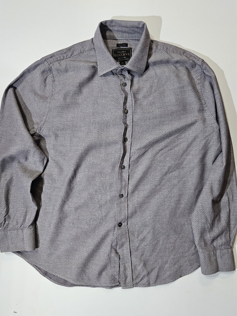 Joseph A. Banks Reserve Cashmere Blend Tailored Fit Button Down Mens XL Grey